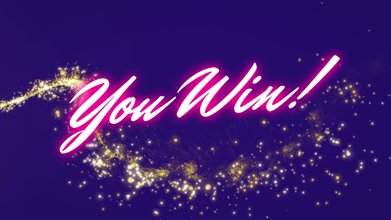 보라색 배경에  ⁇ 는 별 위에 텍스트를 이기는 애니메이션