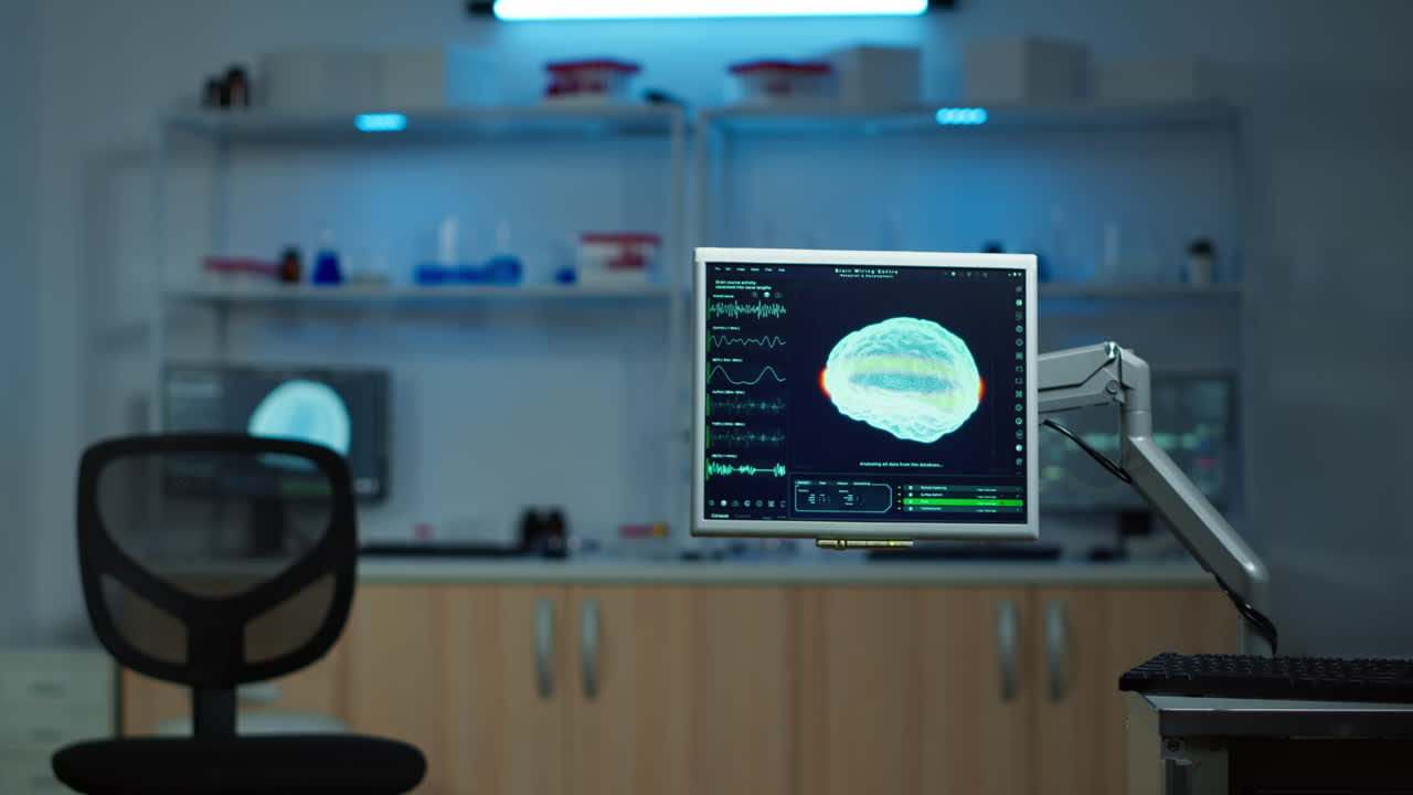 clínica médica de neurología sin nadie en ella modernamente equipada