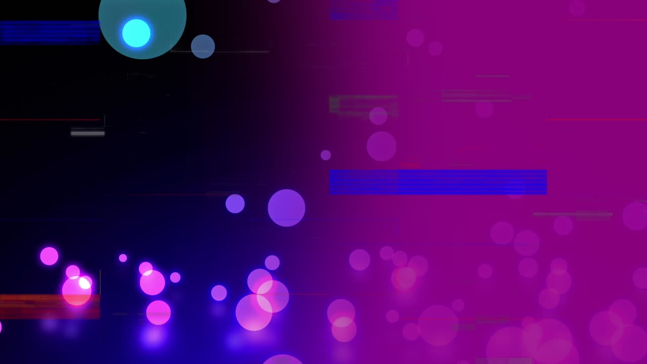 Glowing marbles falling to the floor