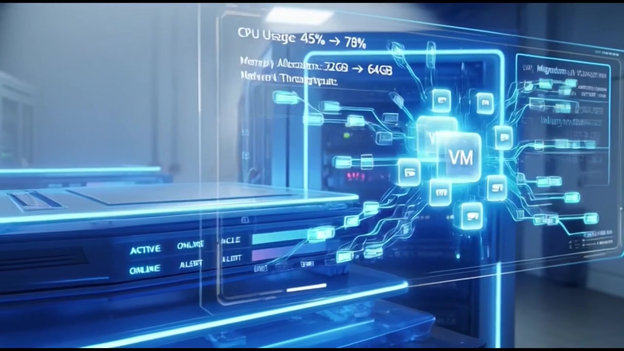 Virtual Machine Server Infrastructure with Digital Data Visualization