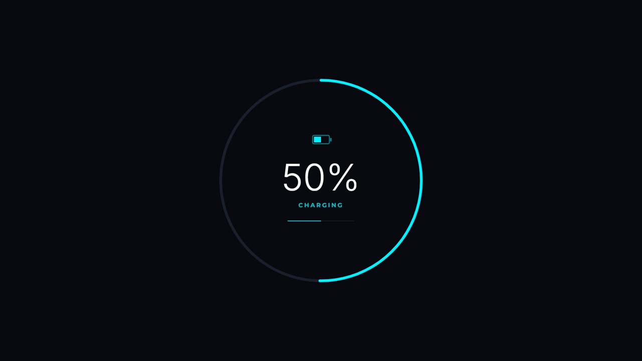 Indicatore digitale di avanzamento percentuale della ricarica della batteria