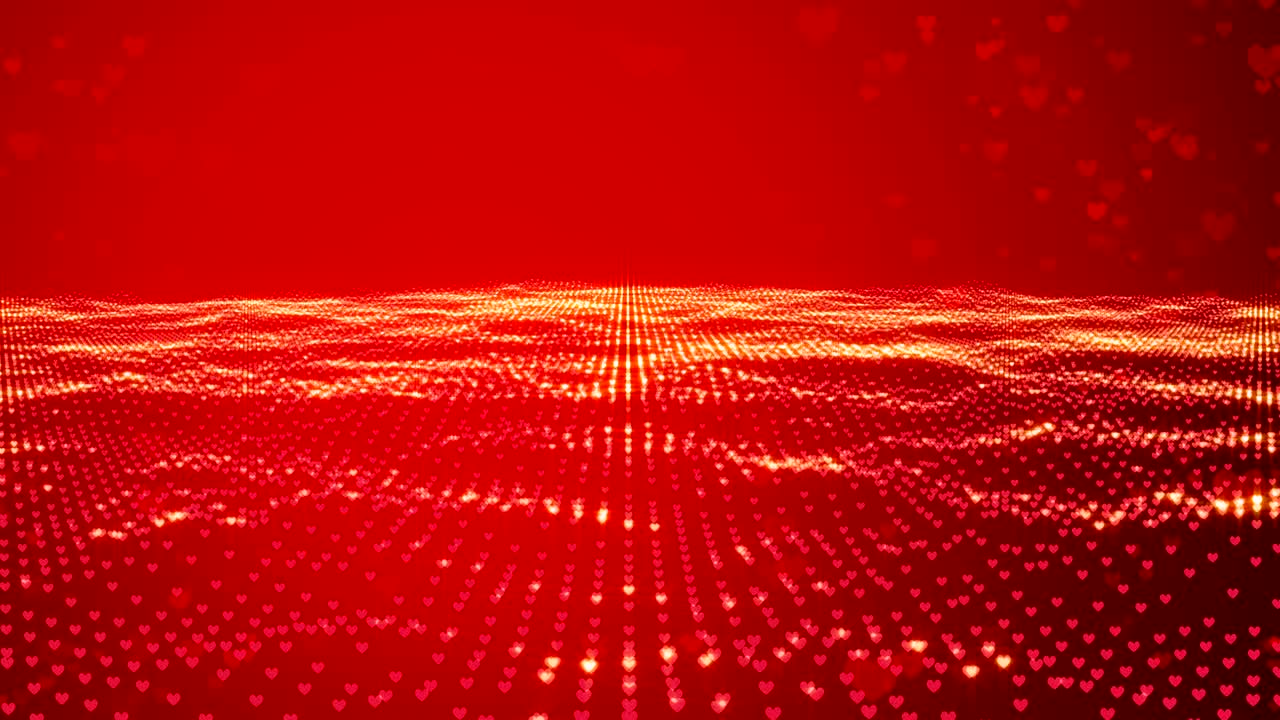 은 심장, 행복한 발렌타인 데이 배경, 3d 렌더링