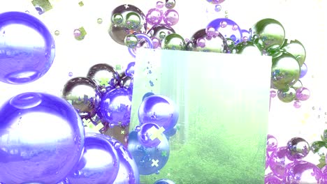 colorful background with many bubbles making patterns.