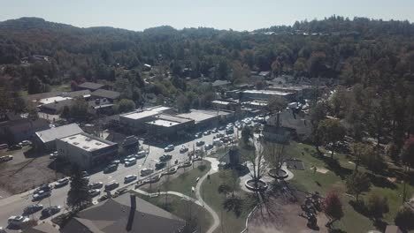 aerial blowing rock nc in autumn in 4k