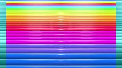 abstract 3d seamless bright background in 4k with rainbow tapes. rainbow multicolored stripes move cyclically in simple geometry cartoon creative style. looped smooth animation. 41