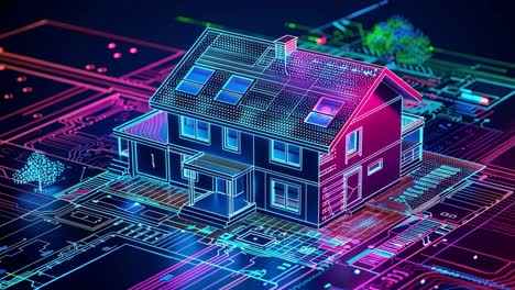 digital house on circuit board