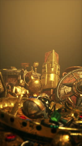 a pile of gold treasure: a viking chest of riches