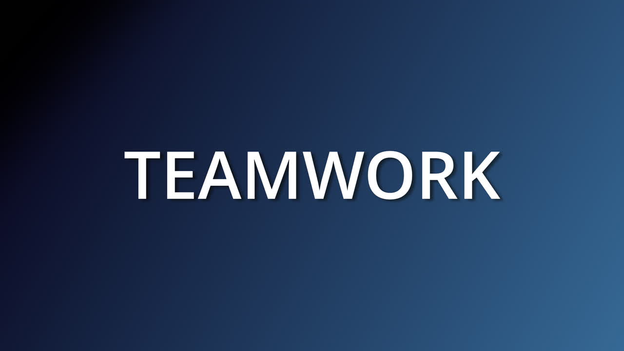 Dynamic graphic motion of teamwork concept in collaborative business environment creative workspace