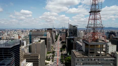 top down view of paulista avenue at downtown sao paulo brazil