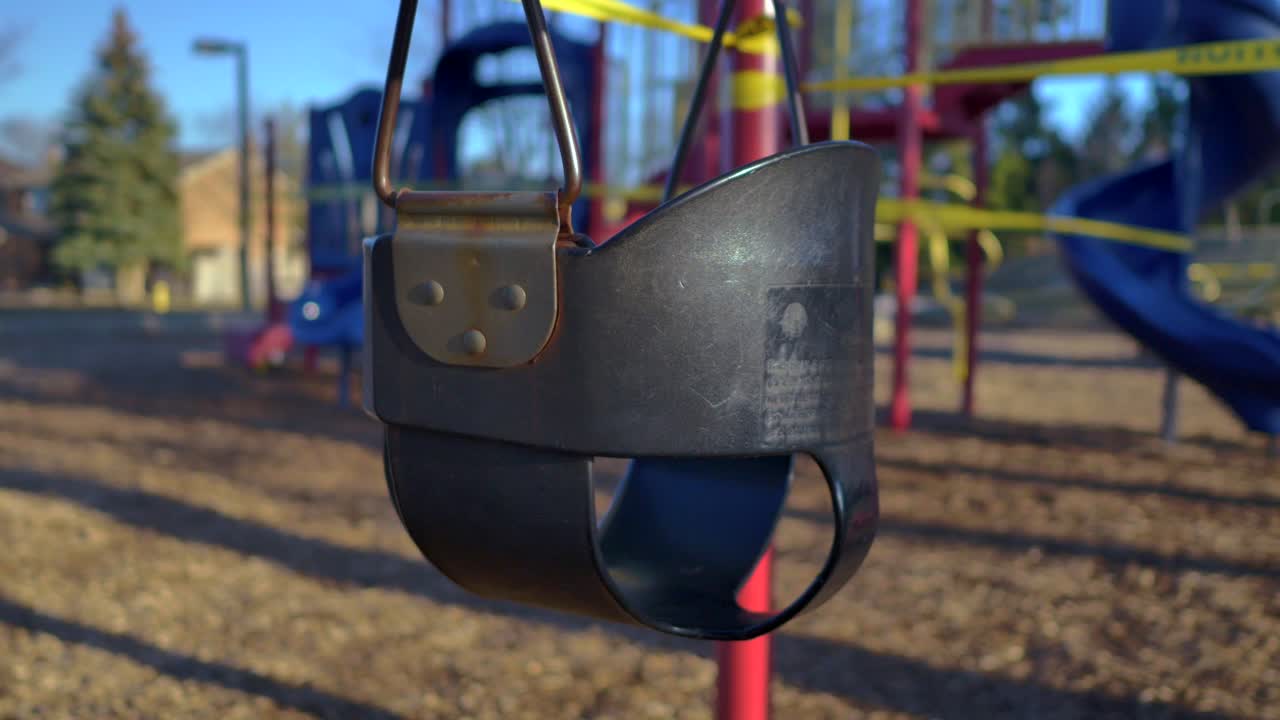 Bucket Swing Close Up Quarantined Slow Left Right Movement Magic Hour