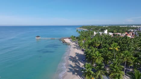 aerial view of tropical beach resort in the caribbean
