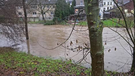 changes in the river masses of water after heavy rain