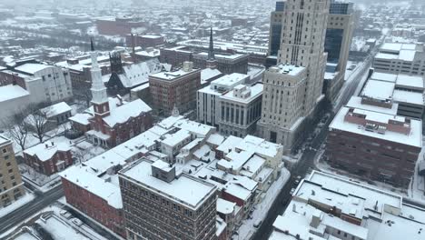 aerial view of reading, pa