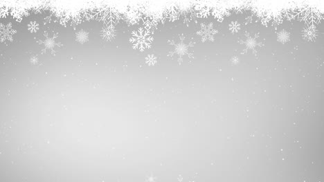 animation of snowflakes against silver background