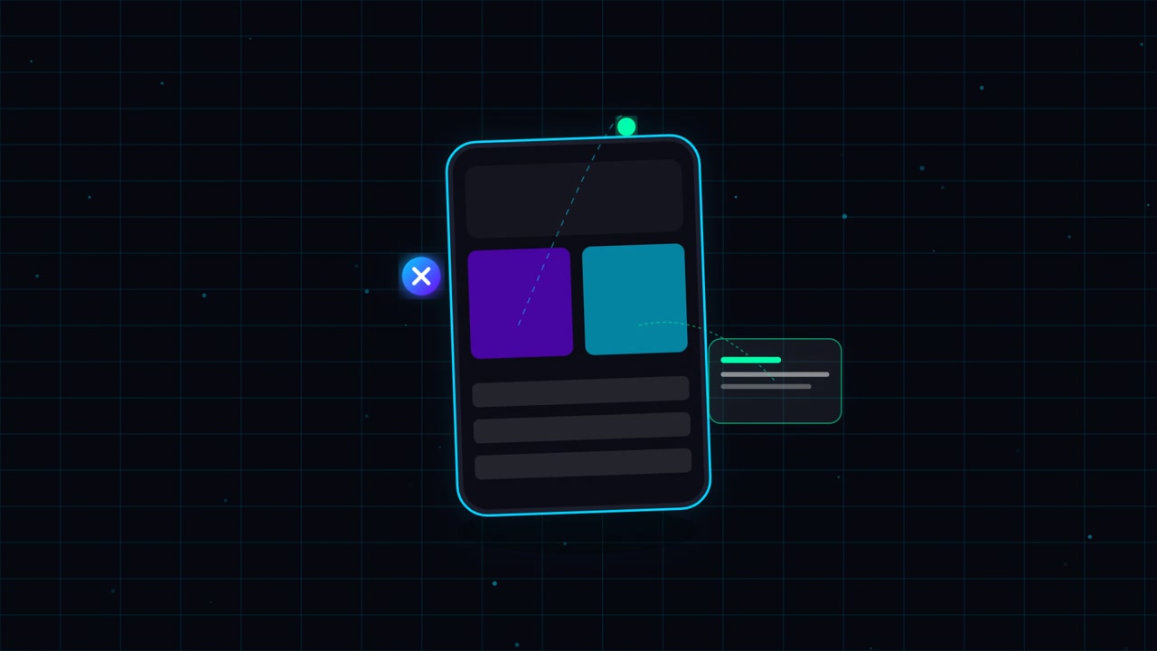 Concept di design per interfaccia di app mobile animata
