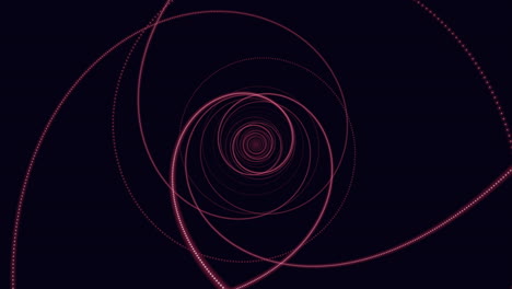 Dynamic-pink-lines-swirling-on-black-background