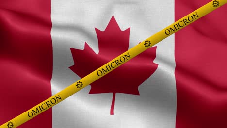 variante omicron y la franja de prohibición en la bandera de canadá