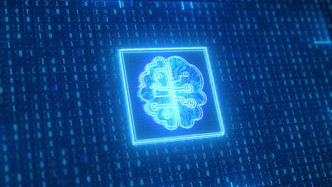 Digital human brain interface artificial intelligence bid data thinking process loop background