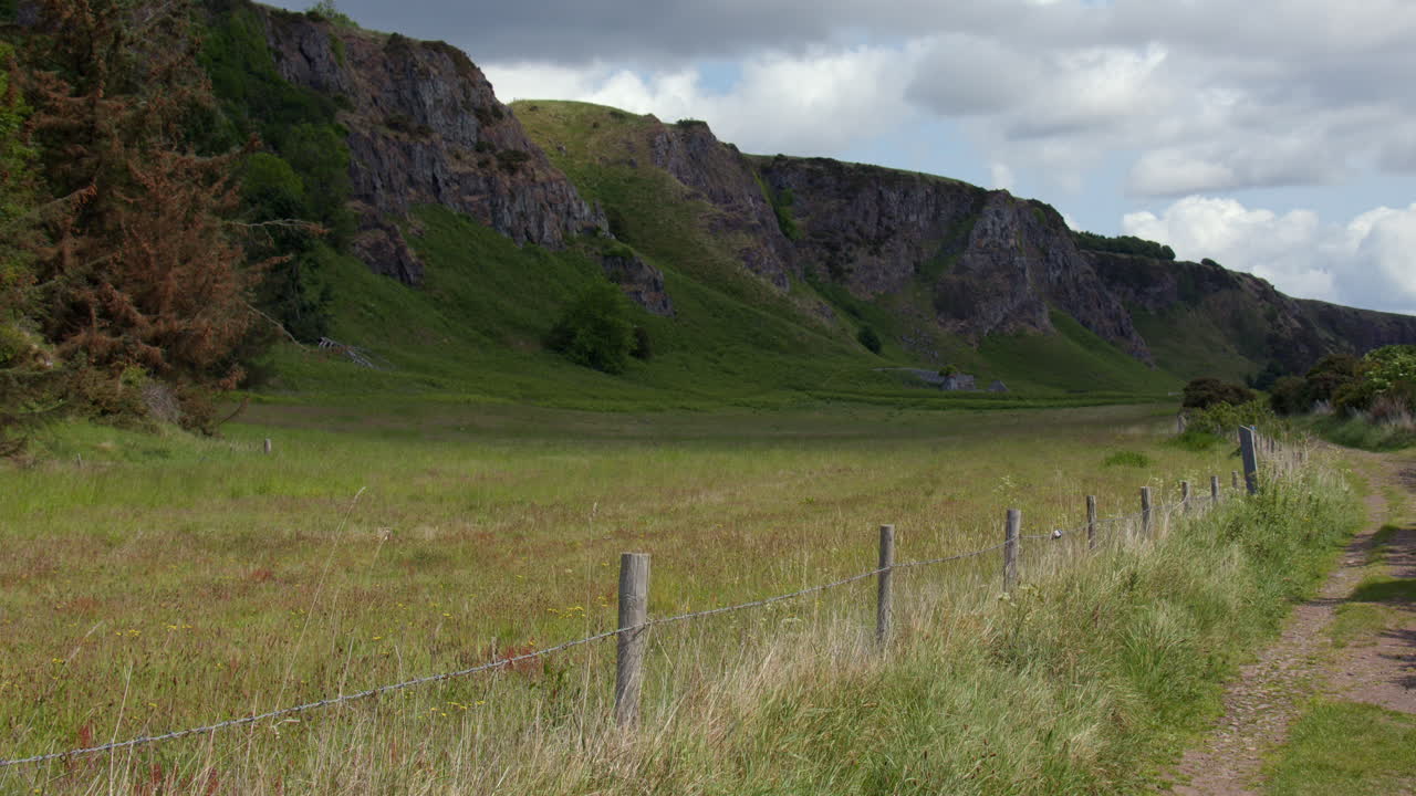 Wide shot of the cliff at St. Cyrus National Nature Reserve
