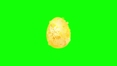 happy easter decorated egg born from dots