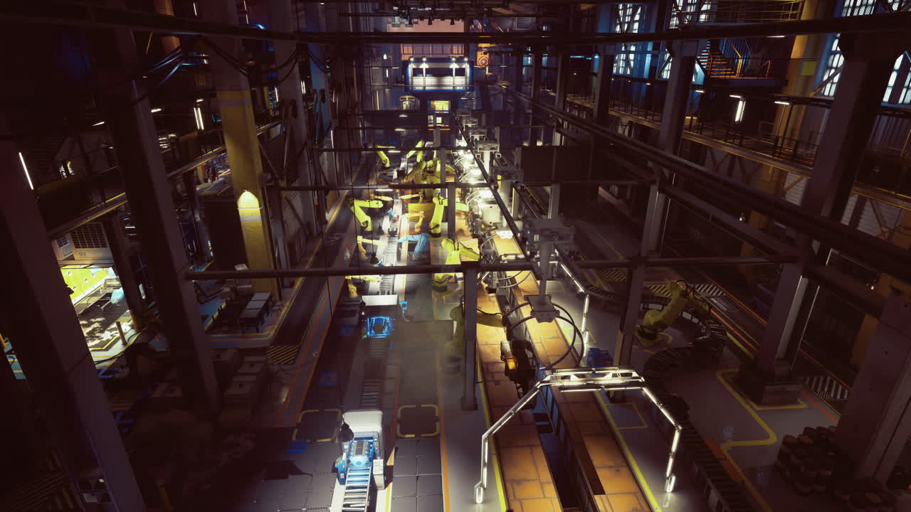 Industrial facility showcasing robotic machinery during daytime operations