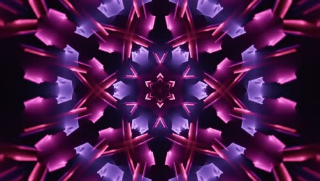 latidos de fusión de fragmento de fractal de neón de cristal en azul púrpura - caleidoscopio de energía de luz de trance trippy rápido música vj vlog - fondo abstracto de bucle sin costuras