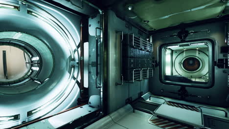 interior de la estación espacial internacional futurista