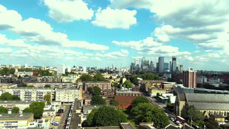 aerial shot of the city of london