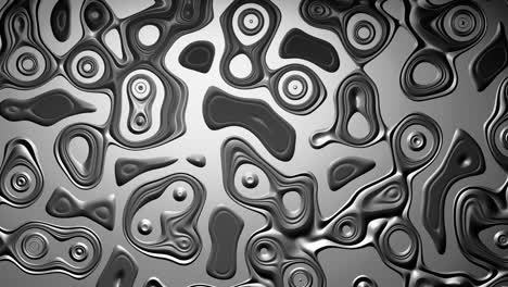 abstract silver futuristic 3d illustration surface morphing pattern, 4k digital chrome wall moving in loop. abstract digital motion graphics futuristic surface of black and white minimal texture .