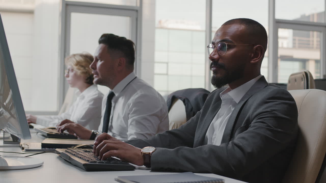 Multi-ethnic People Working In Office