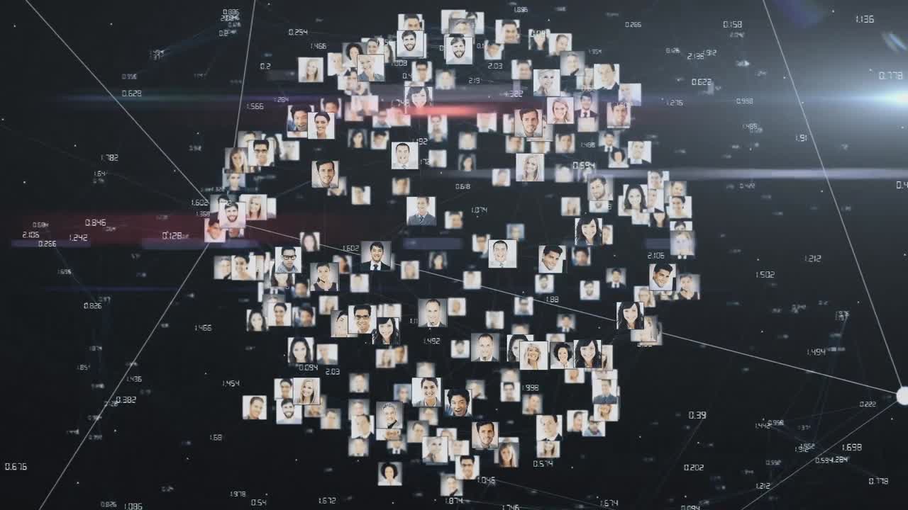 animación de retratos de personas dando la vuelta