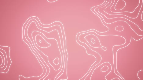 animación de una carta topográfica en movimiento sobre un fondo rosa