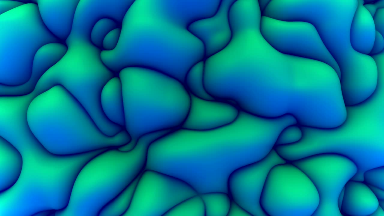 fondo holográfico abstracto en bucle 3d. superficie ondulada con ondas y burbujas. textura vibrante de moda, textil de moda, diseño gráfico, textura metálica animada.