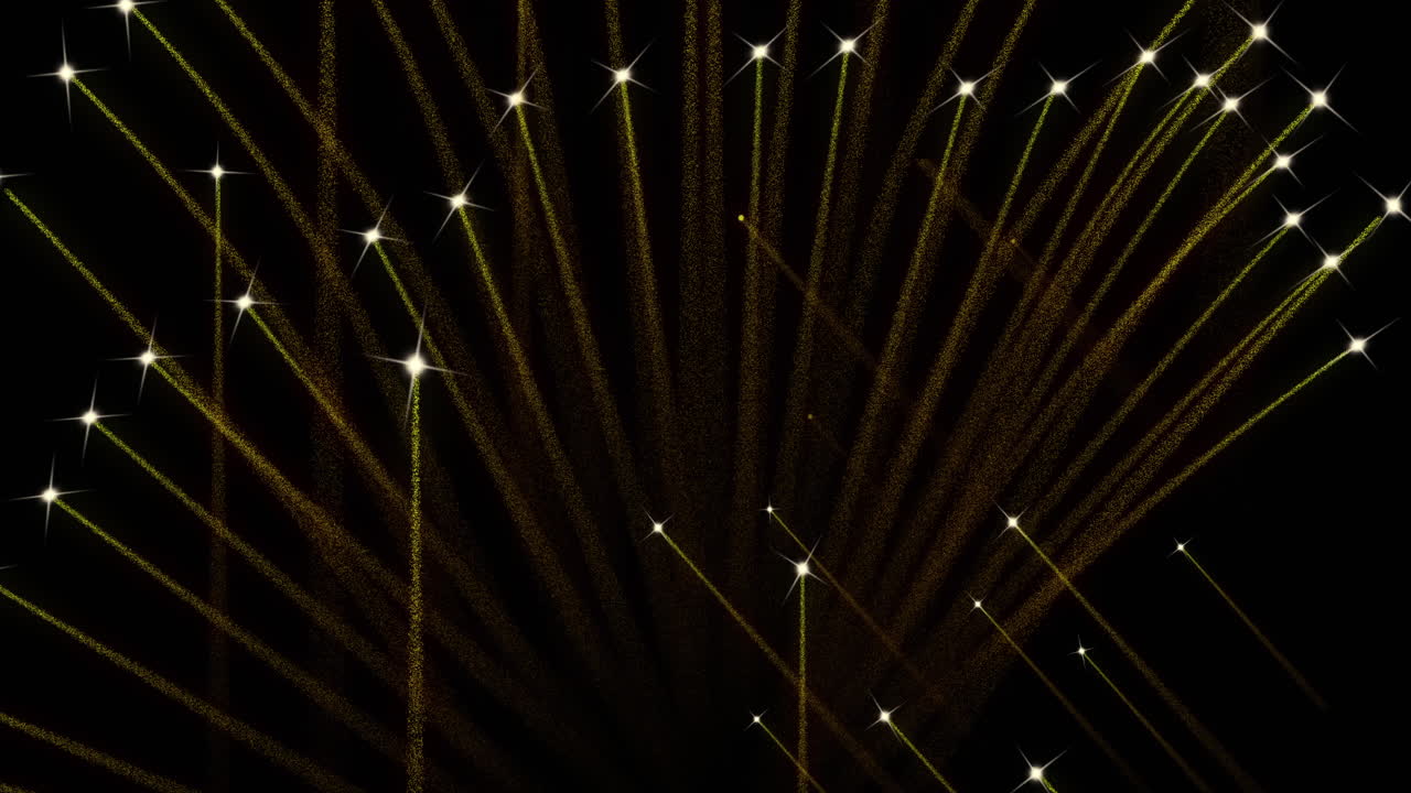 Animation of fireworks exploding over black background
