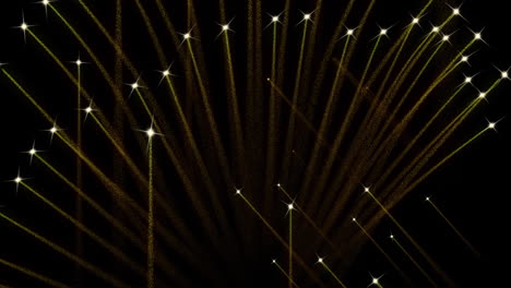 animation of fireworks exploding over black background
