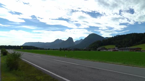 highway near lake wolfgang in austria