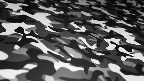 white camouflage pattern background. military uniform concept. abstract line and wave texture. loop animation.