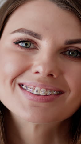 woman with and without braces