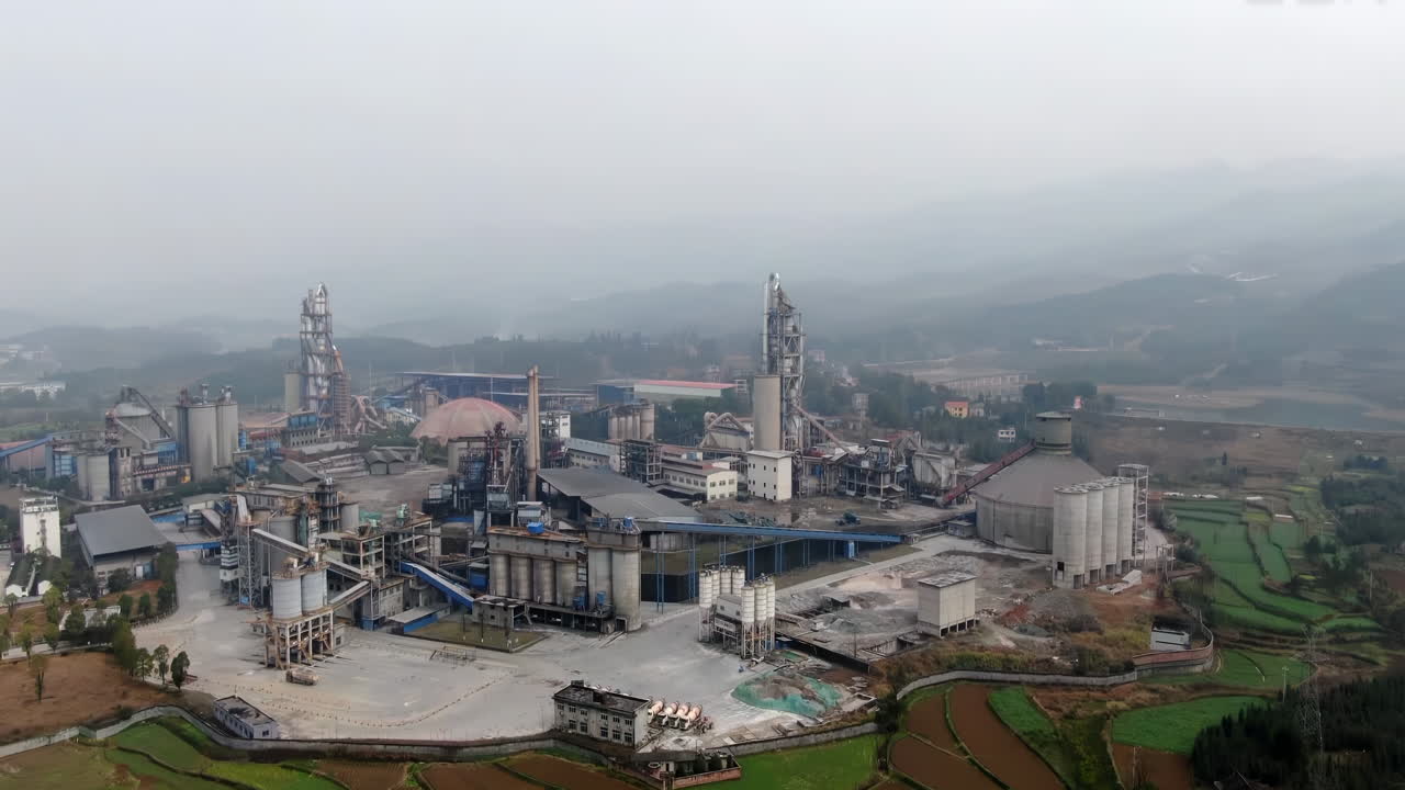 Environment generation factory power plant chimneys landscape, industrial area. Close-up of a smoking chimney. Old large thermal power plant. The production of electricity from coal pollutes the air.