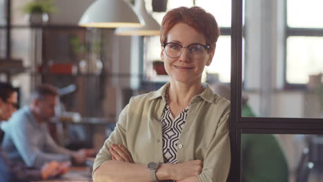woman in modern office setting