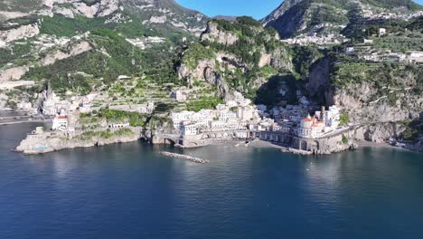 amalfi coast at amalfi in salerno italy. beach landscape. tourism landmark. amalfi coast at salerno italy. gulf of salerno skyline. coastal cityscape. amalfi coast skyline. paradise beach.
