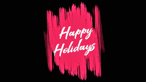 happy holidays with red fashion brushes