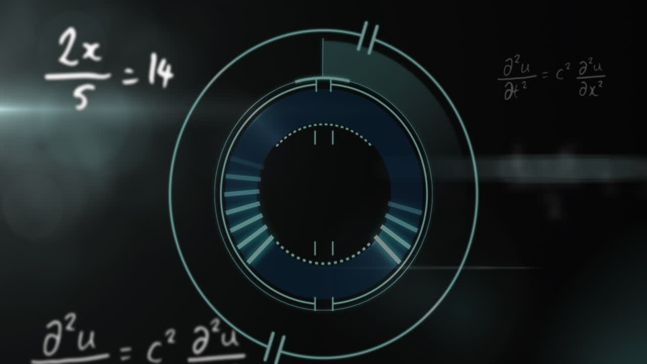 Animation of mathematical equations over scope scanning