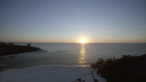 Aerial-4K-Drone-footage-over-Clam-Pass-Beach,-Naples,-Florida