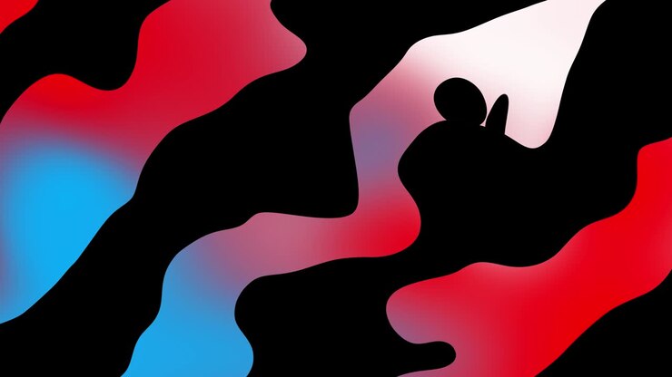 Abstract gradient colorful smooth wave background animation