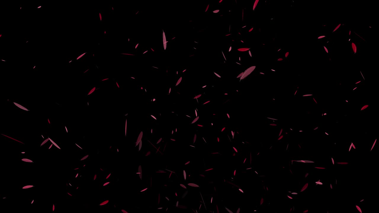 빨간 털 날아다니는 입자 모션 그래픽