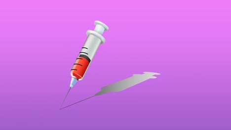 Animation-of-vaccine-icon-on-purple-background