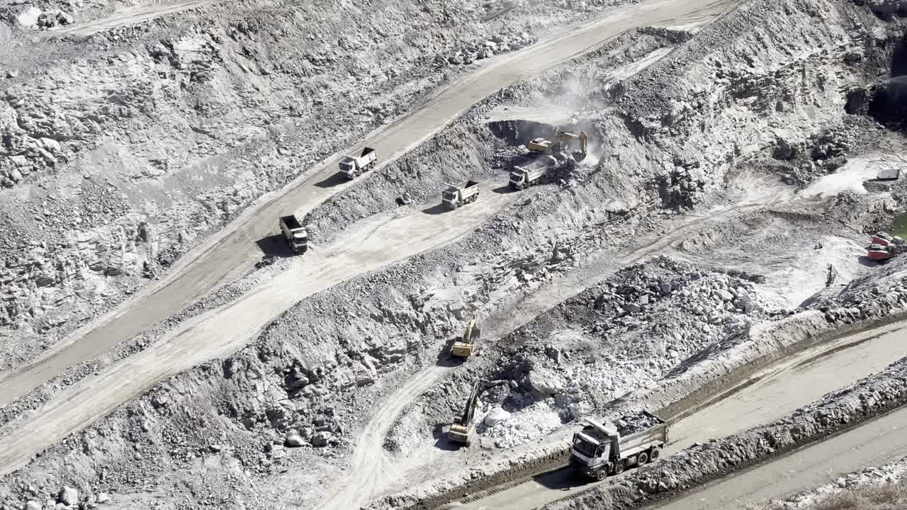 An open pit lithium mine in Brazil