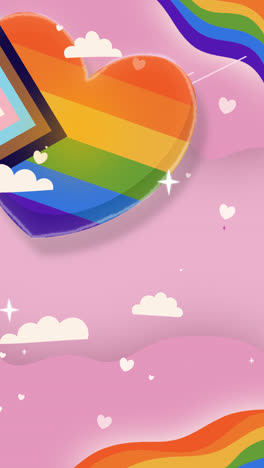 gráfico de movimiento de fondo plano para la celebración del mes del orgullo
