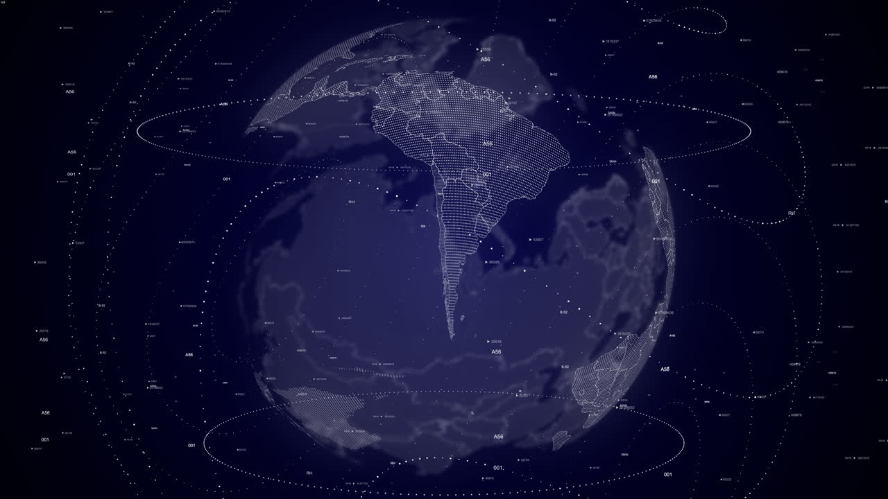 globo digital girando, haciendo zoom en el país de chile